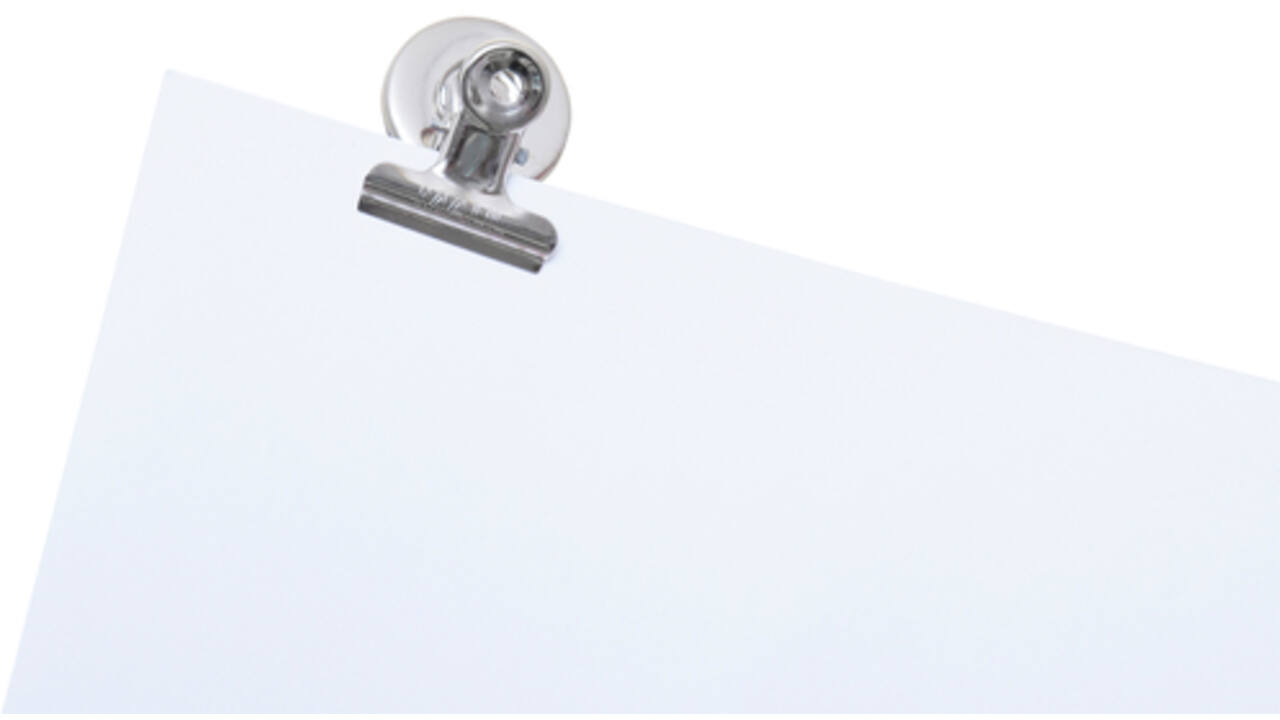 Papierklem MAUL Bulldog met magneet 30mm capaciteit 10mm zilver