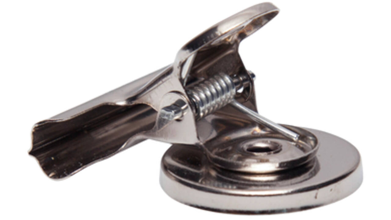 Papierklem MAUL Bulldog met magneet 40mm capaciteit 15mm zilver