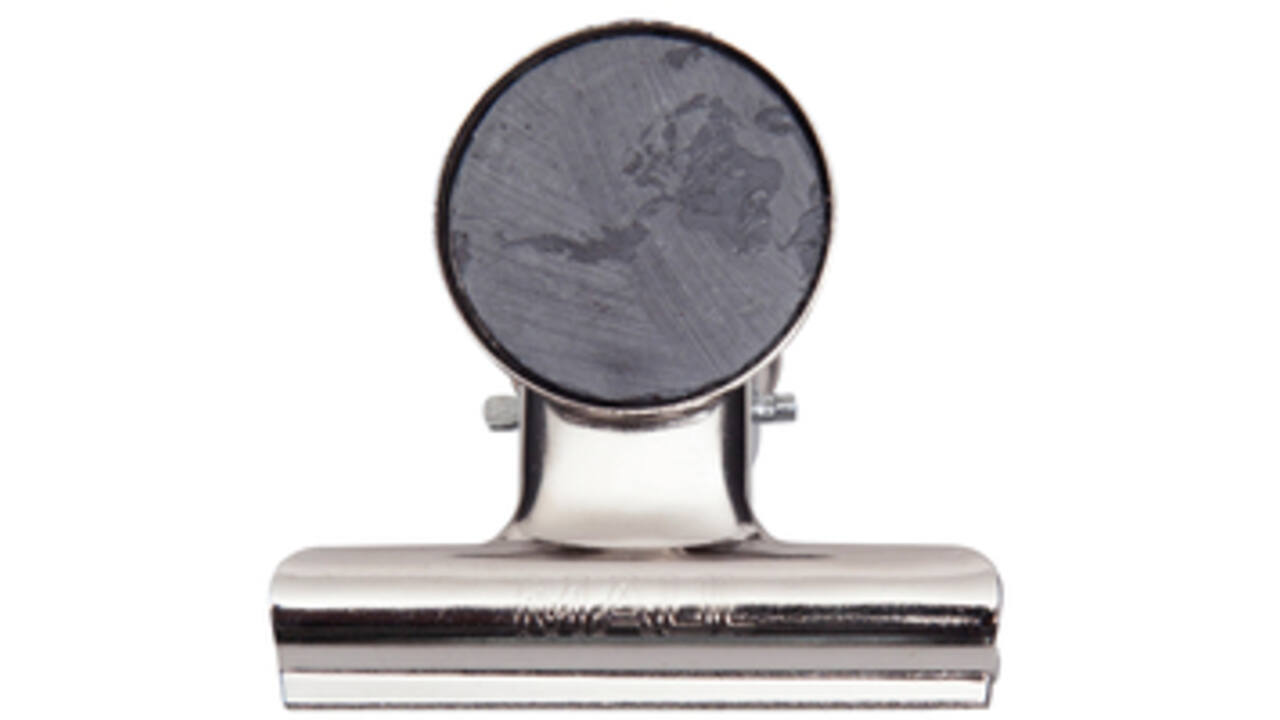 Papierklem MAUL Bulldog met magneet 52mm capaciteit 20mm zilver