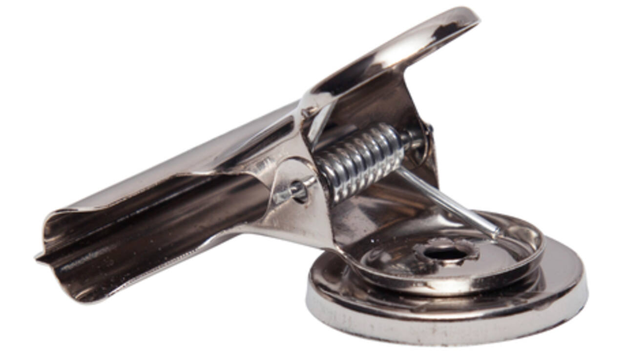 Papierklem MAUL Bulldog met magneet 52mm capaciteit 20mm zilver