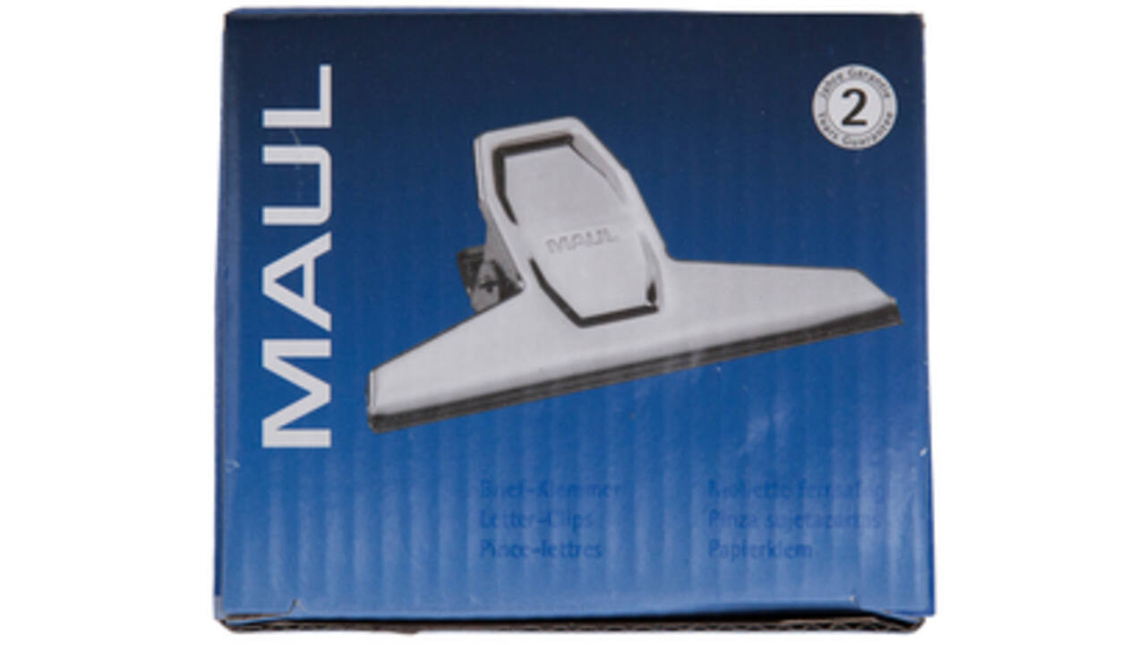 Papierklem MAUL Pro 75mm capaciteit 20mm zilver