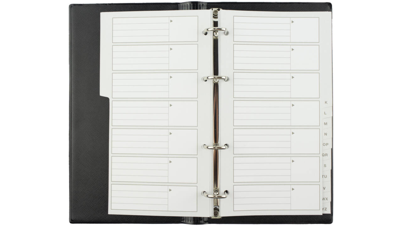 Telefoonalbum Kangaro 215x130mm A-Z 4-rings zwart