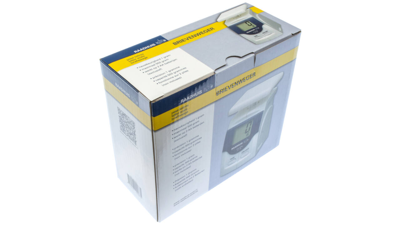 Briefweger Raadhuis tot 500 gram kunststof wit