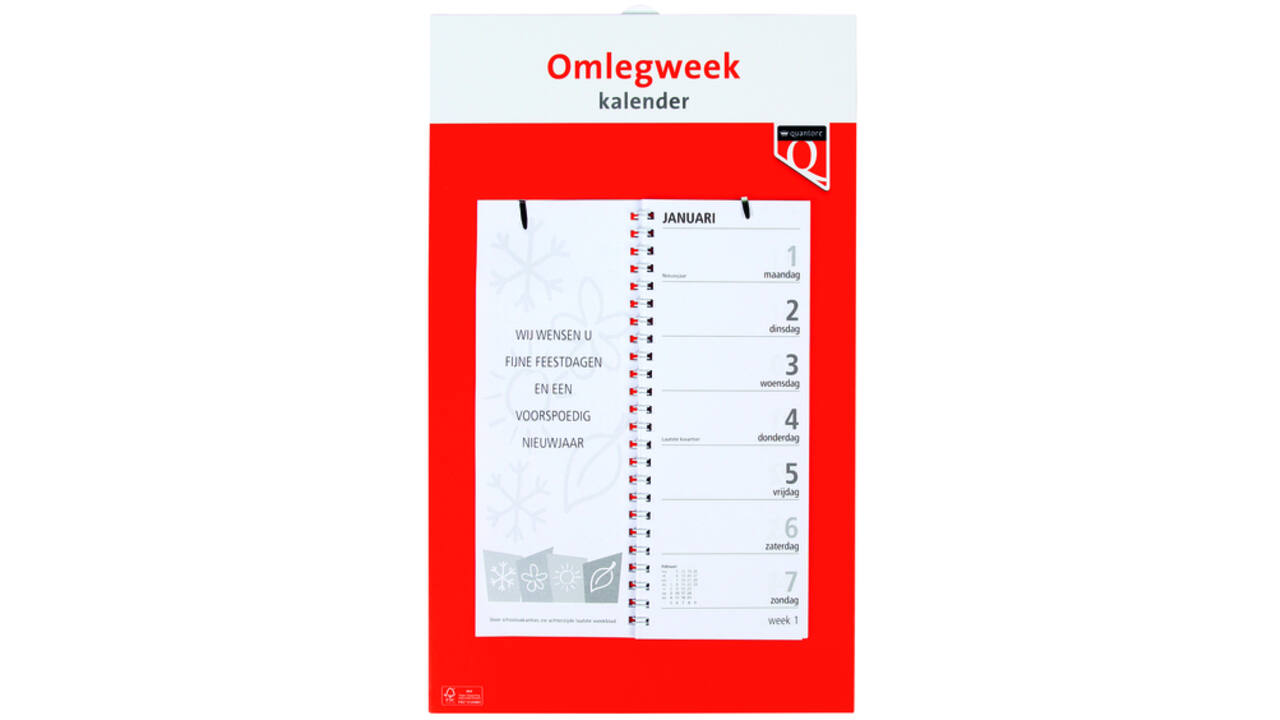 Weekomlegkalender 2026 Quantore