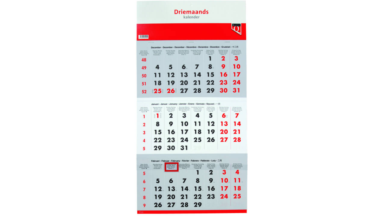 3-Maandskalender 2026 Quantore