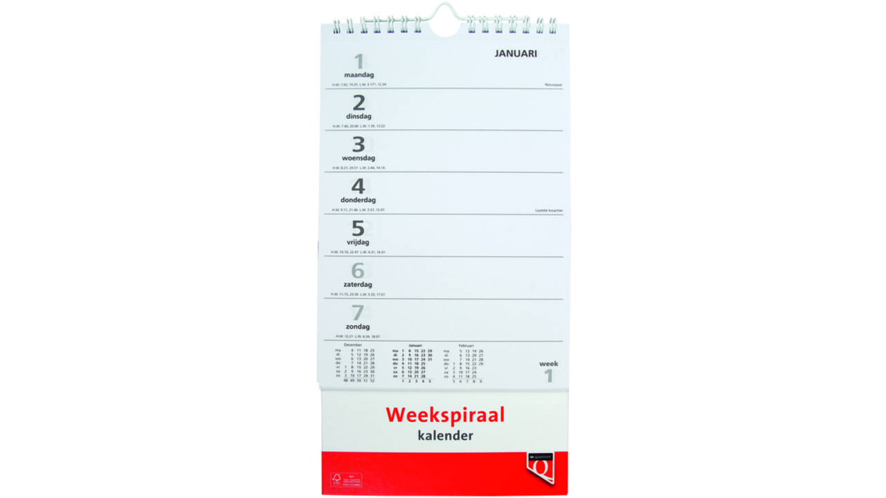 Weekspiraalkalender 2026 Quantore