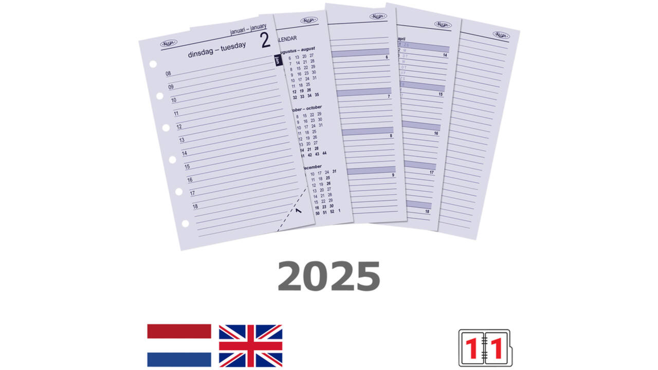 Agendavulling 2026 Kalpa Pocket 1dag/1pagina