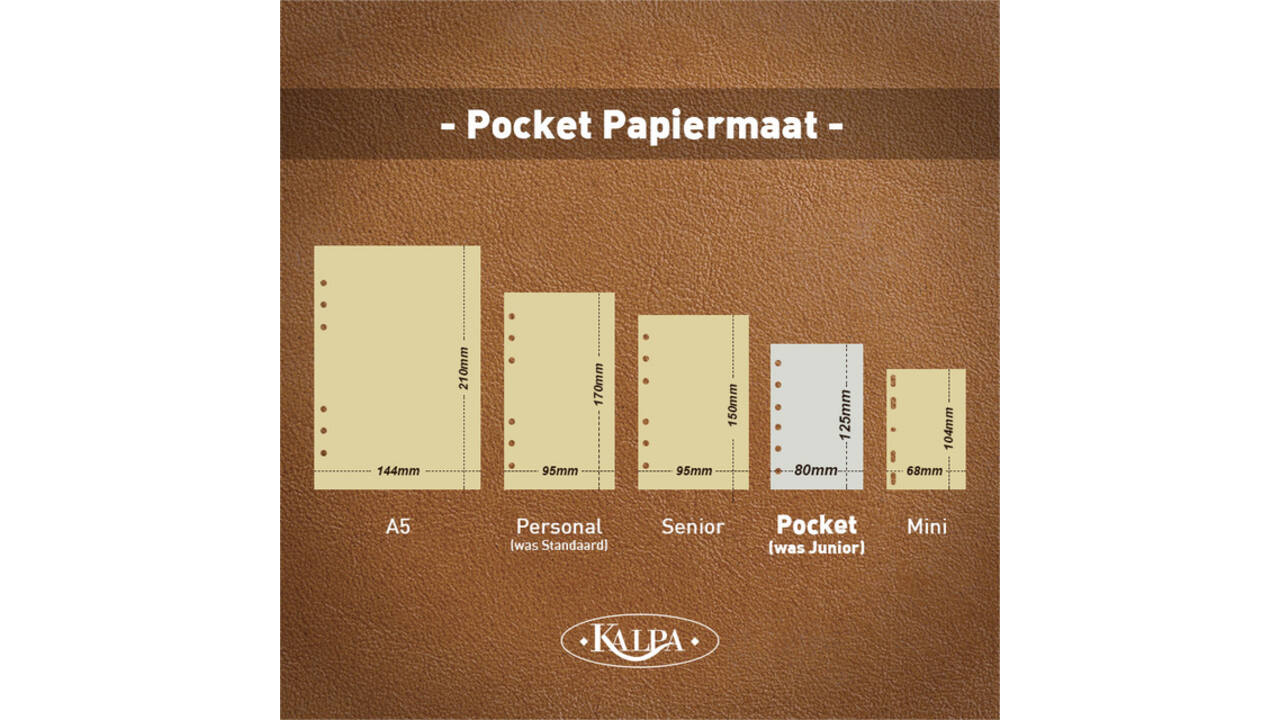 Agendavulling 2026 Kalpa Pocket 1dag/1pagina