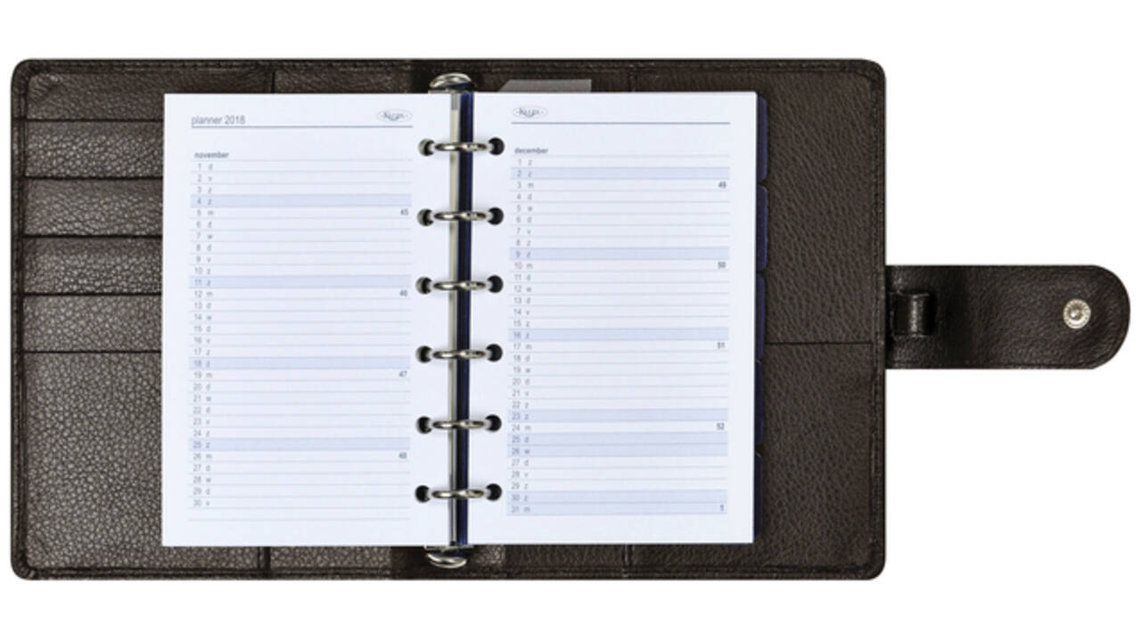 Organizer Kalpa Pocket inclusief agenda 2025-2026 7dagen/2pagina's keta bruin