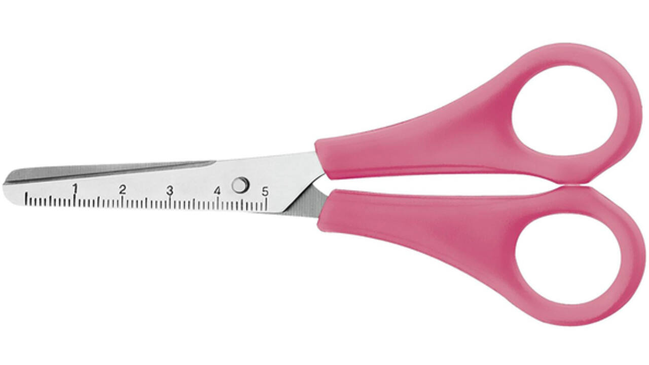 Kinderschaar Westcott 130mm ronde punt roze