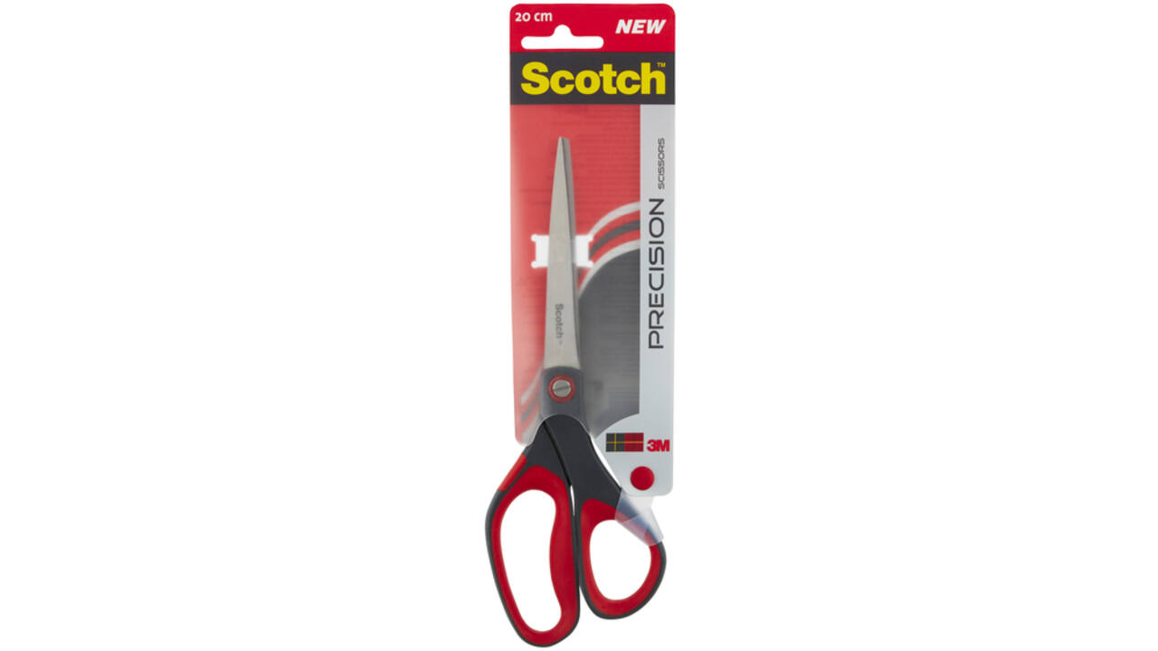 Schaar Scotch 20cm precision rood blister