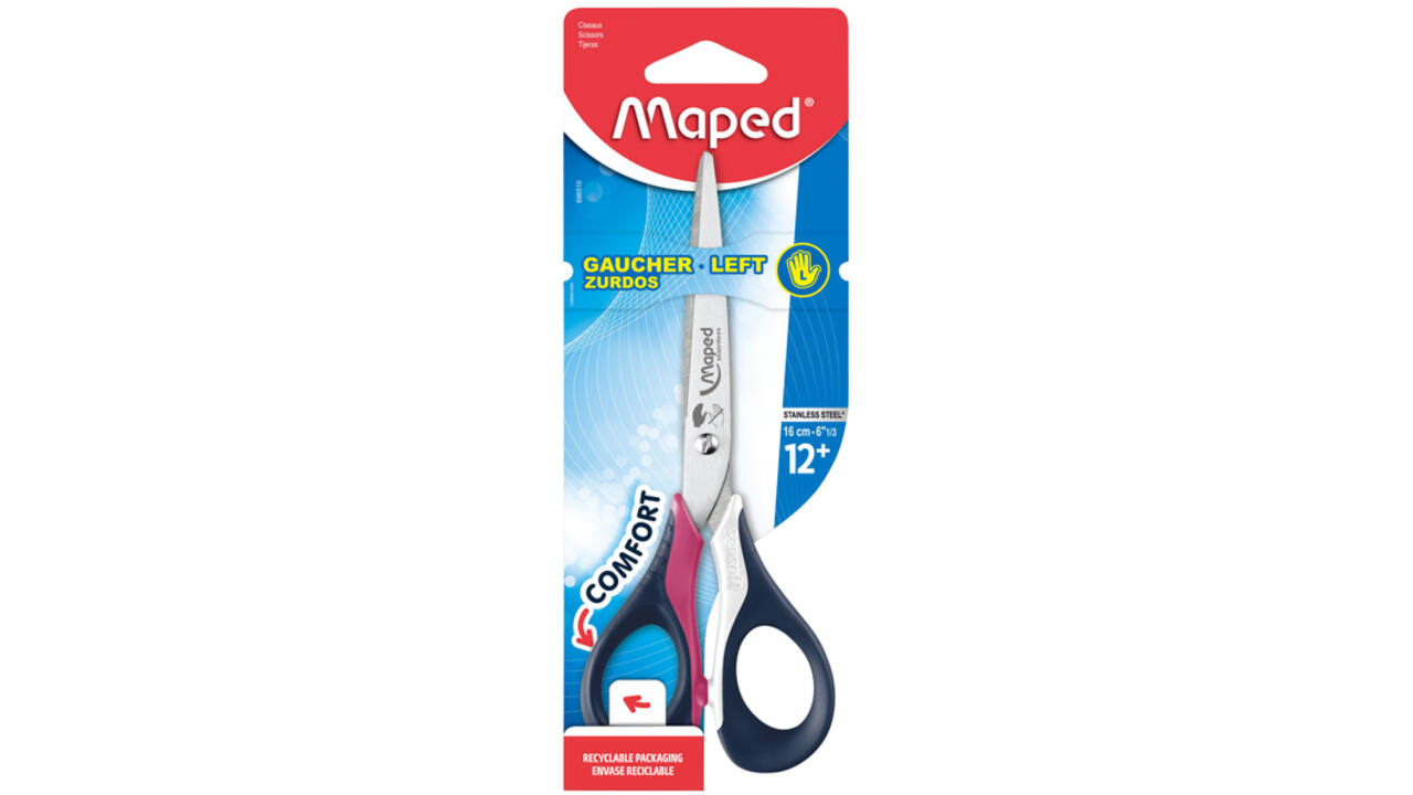 Schaar Maped Sensoft 16cm links assorti