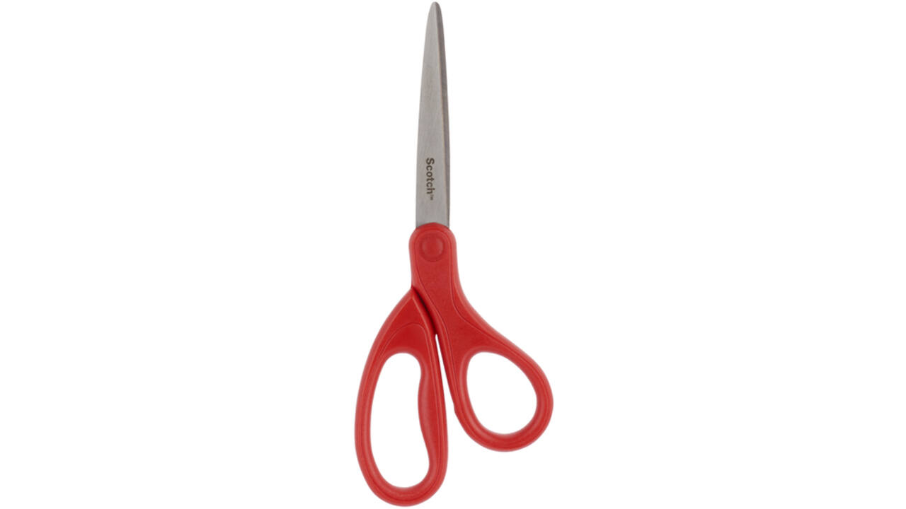 Schaar Scotch 18cm universeel rood blister