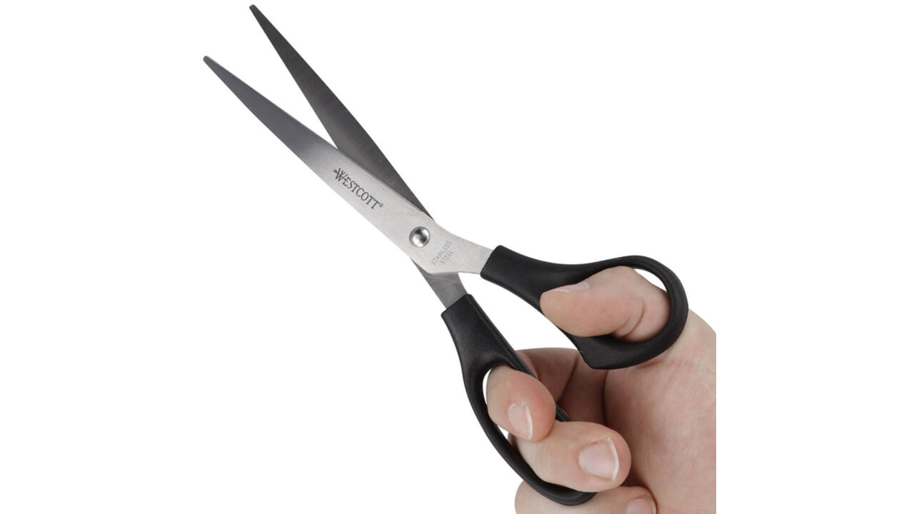Kantoorschaar Westcott 260mm met kunststof grip rvs