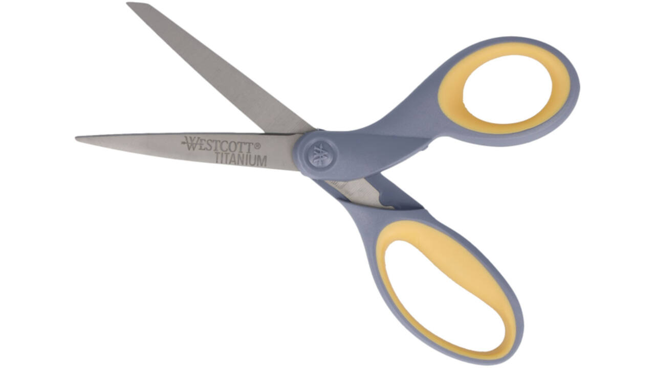 Kantoorschaar Westcott 210mm met softgrip titanium