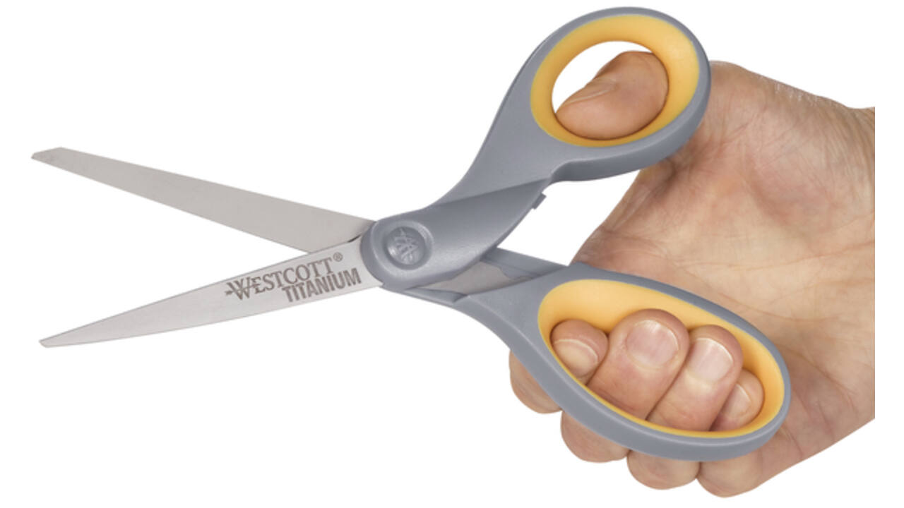 Kantoorschaar Westcott 210mm met softgrip titanium