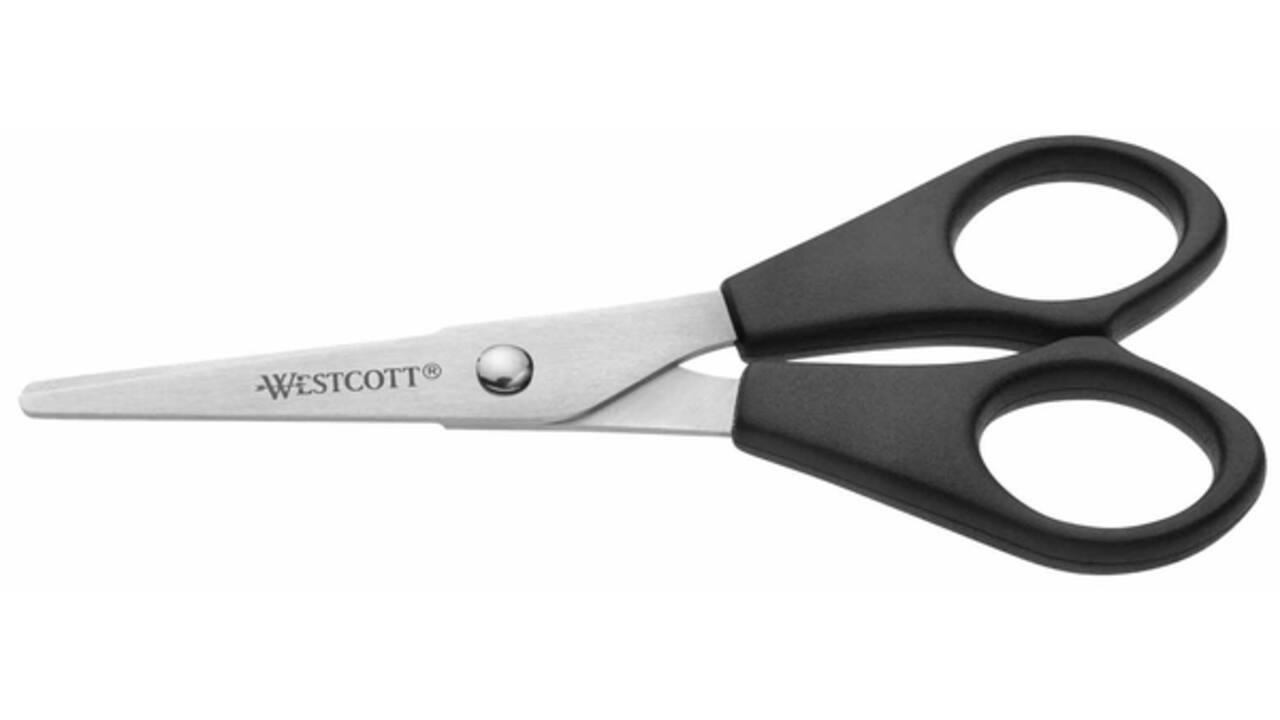 Kantoorschaar Westcott 130mm met kunststof grip rvs