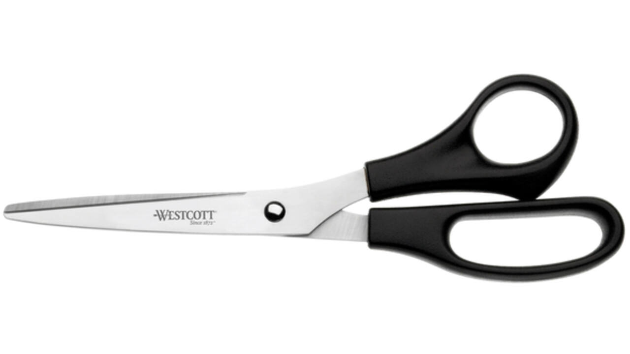 Kantoorschaar Westcott 210mm met kunststof grip rvs
