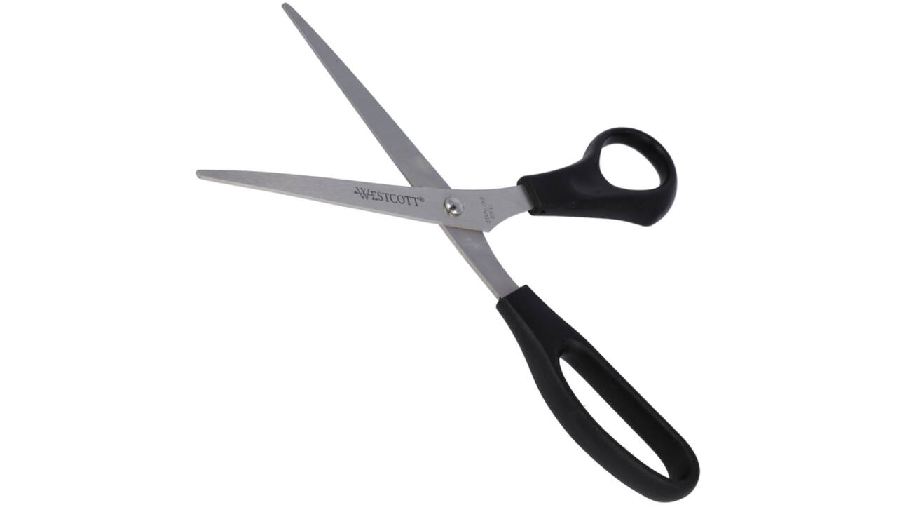 Kantoorschaar Westcott 210mm met kunststof grip rvs