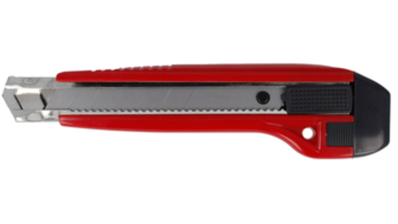 Snijmes Westcott premium 18mm met schuifsluiting rood
