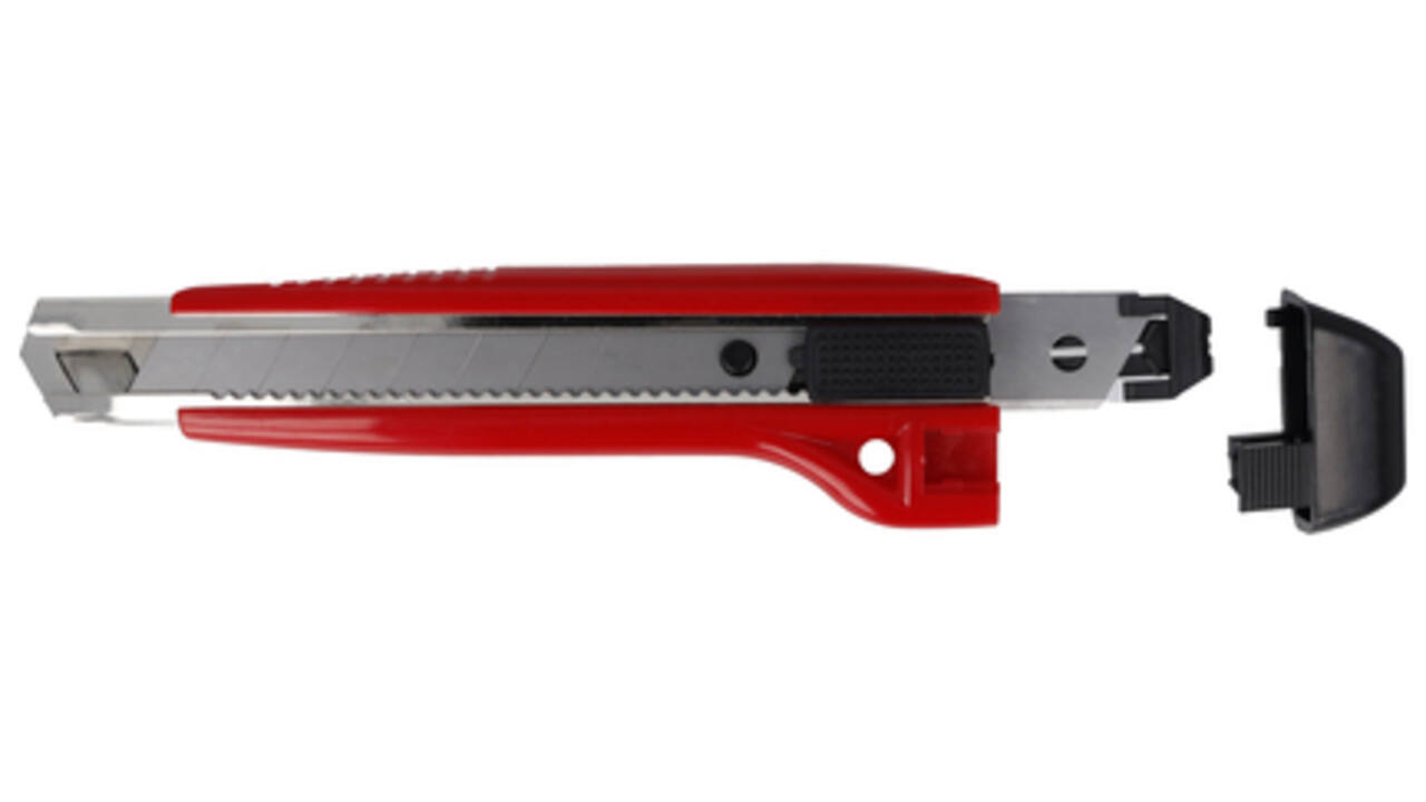 Snijmes Westcott premium 18mm met schuifsluiting rood