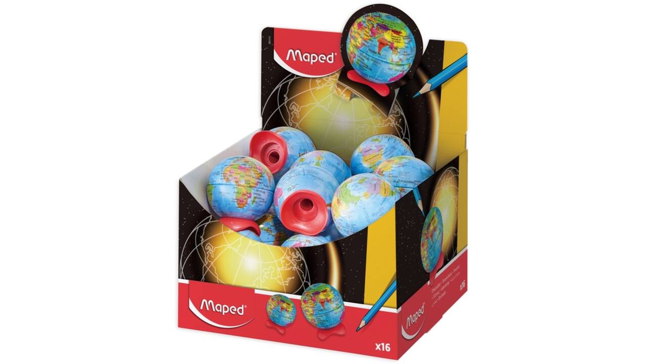 Puntenslijper Maped Globe display á 16 stuks
