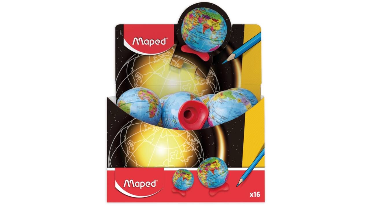 Puntenslijper Maped Globe display á 16 stuks