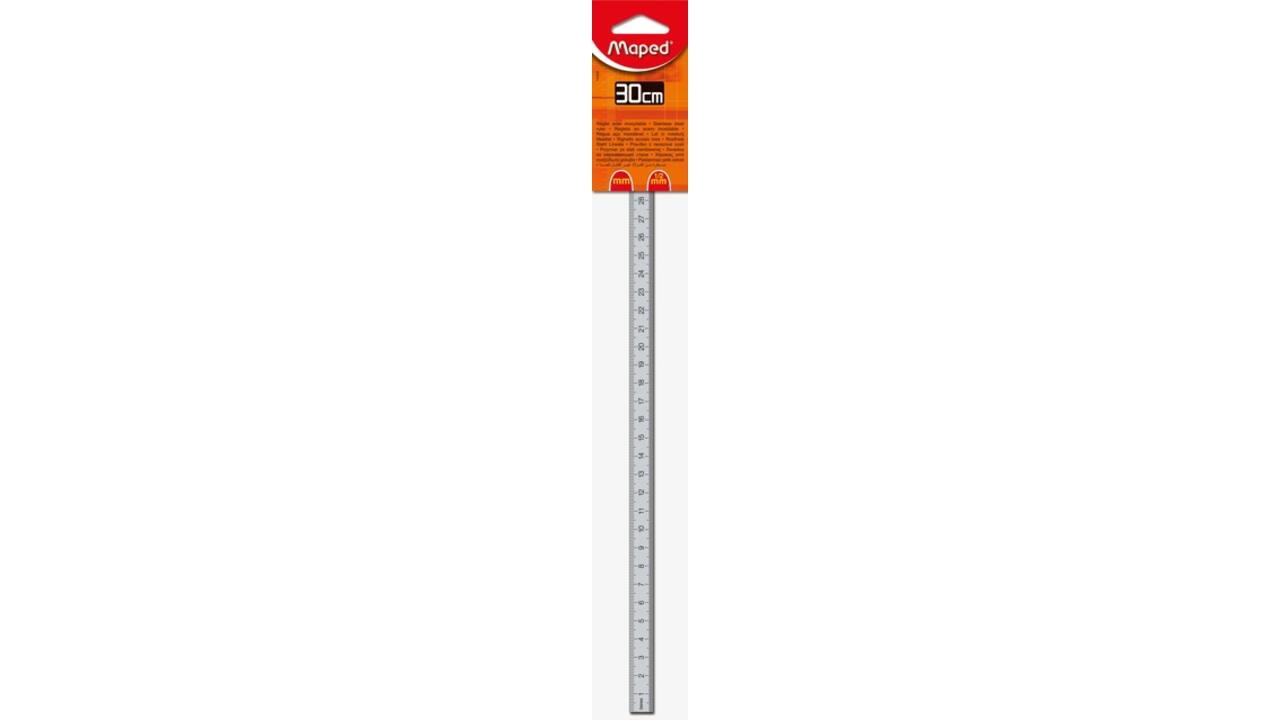 Liniaal Maped metaal 30cm