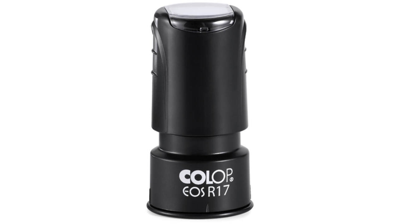 Tekststempel Colop EOS R 17 flashtechnologie met stempelplaat