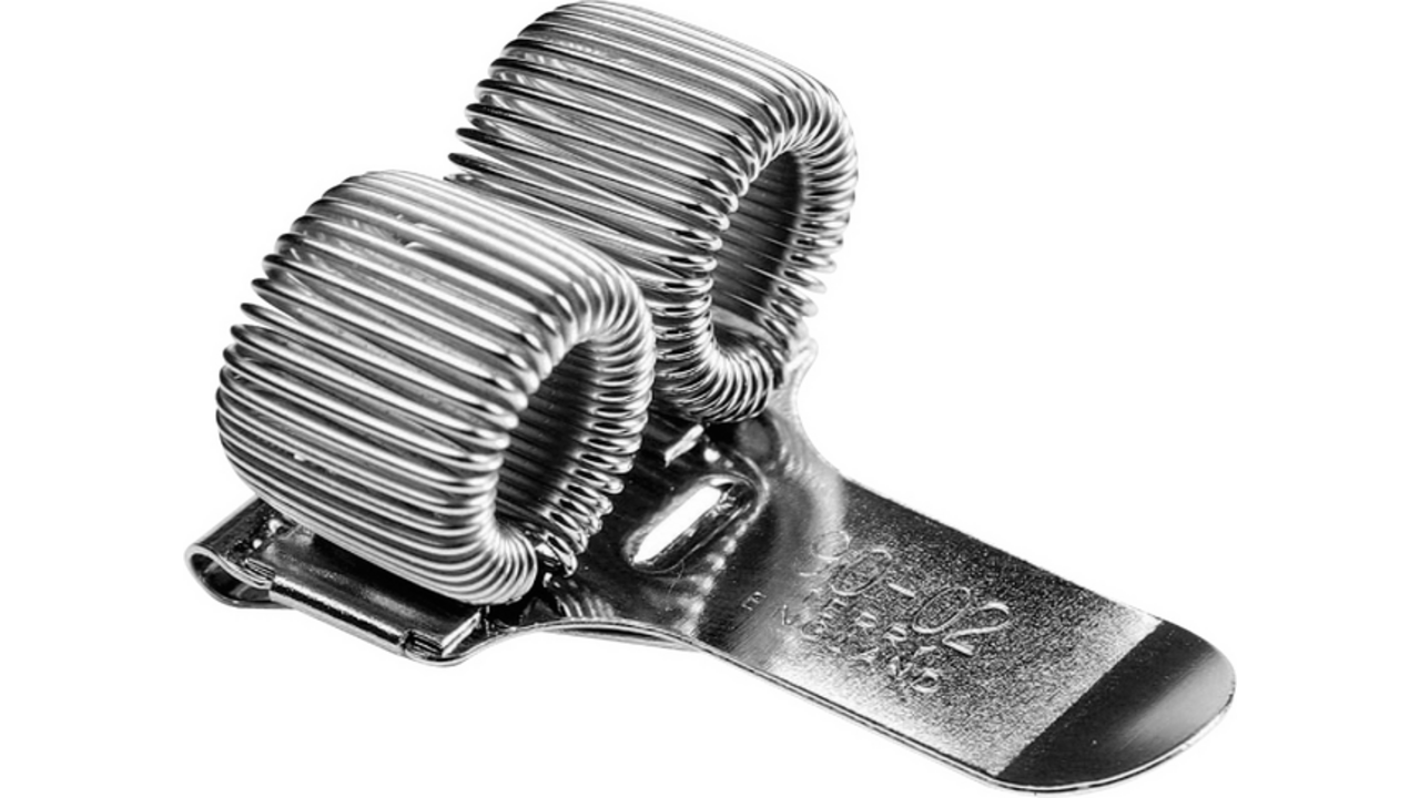 Penhouder Terry clip voor 2 pennen/potloden zilverkleurig