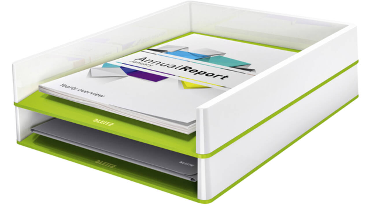 Brievenbak Leitz WOW A4 wit/groen