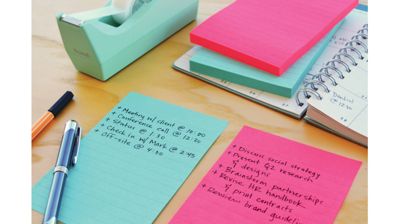 Memoblok Post-it 4690 Super Sticky 101x152mm lijn Bangkok