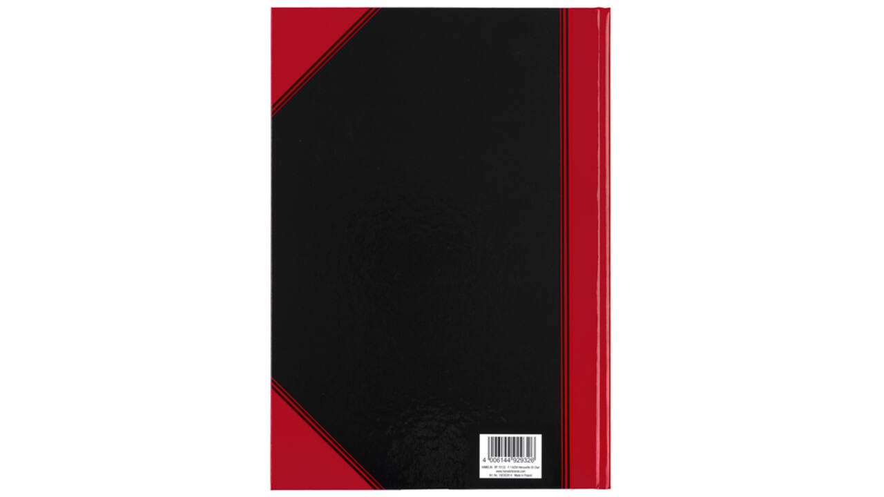 Notitieboek Bantex zwart/rood A4 lijn 70gr 96vel