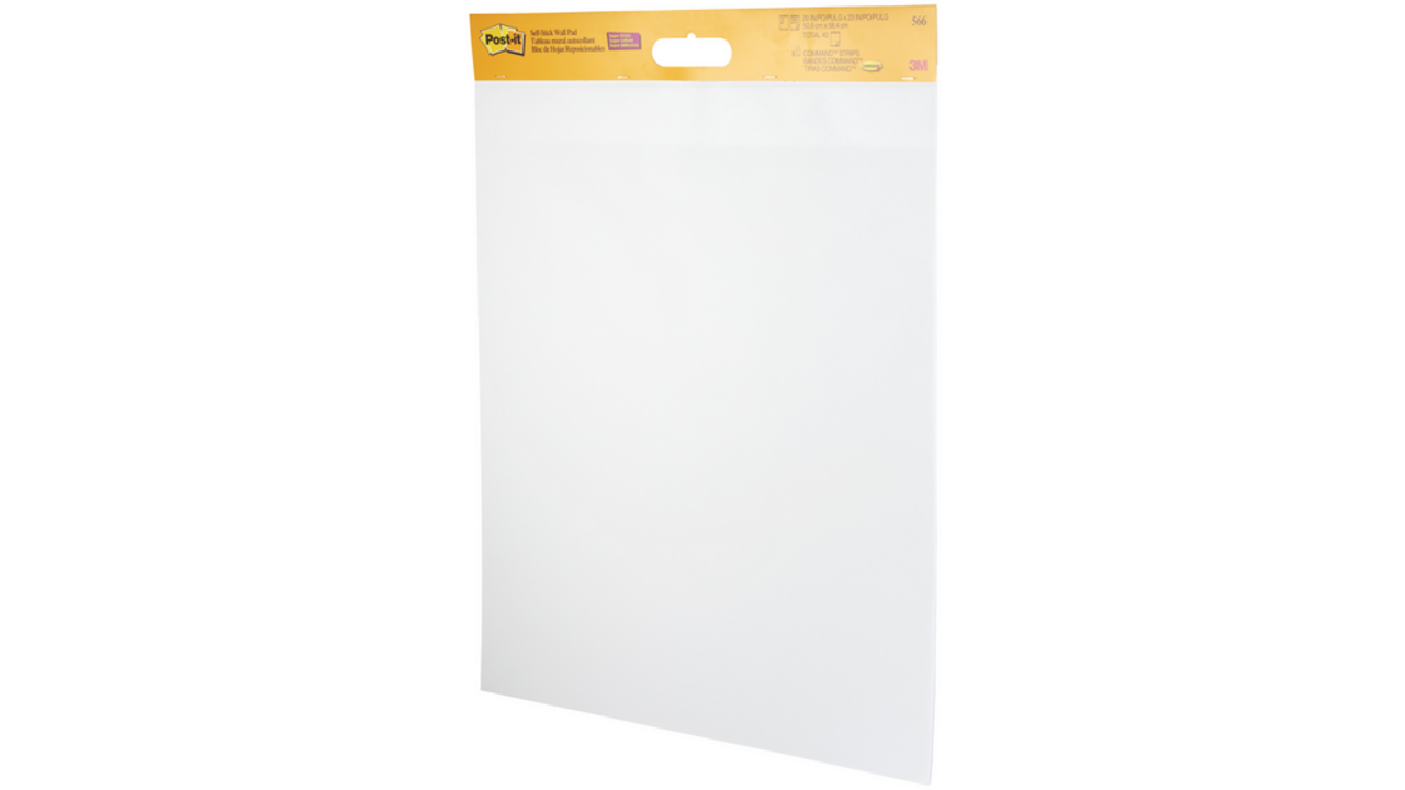 Meeting chart Post-it 566 super sticky 50.8x58.4cm wit incl Command bevestigingsstrip