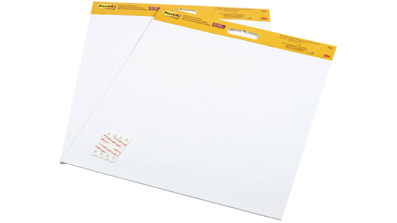 Meeting chart Post-it 566 super sticky 50.8x58.4cm wit incl Command bevestigingsstrip