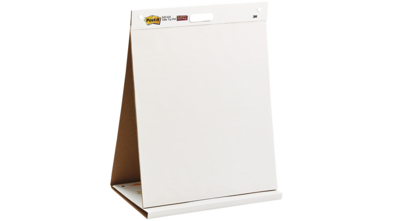 Meeting chart Post-it 563R Super Sticky 50,8x58,4cm met tafelstandaard wit