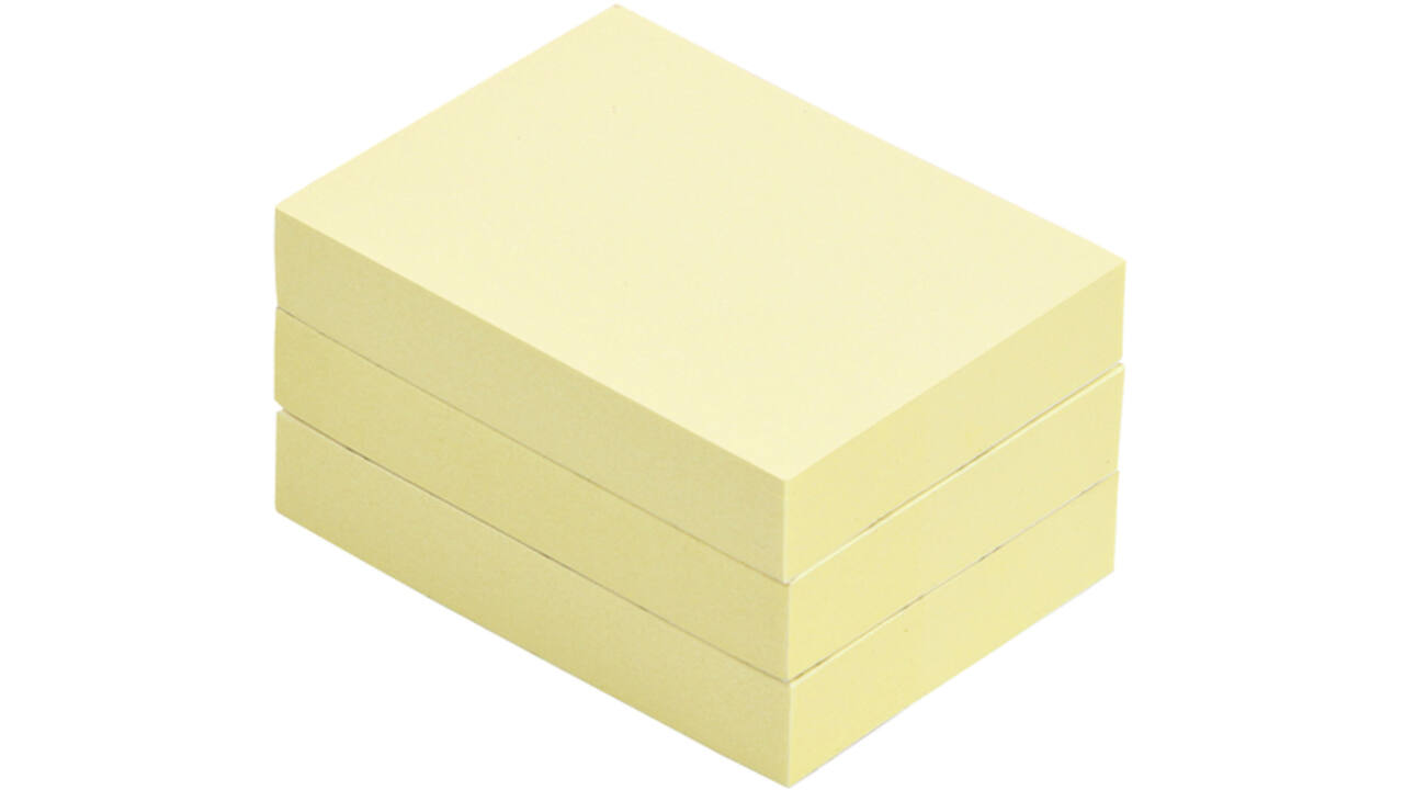 Memoblok Quantore 38x51mm geel