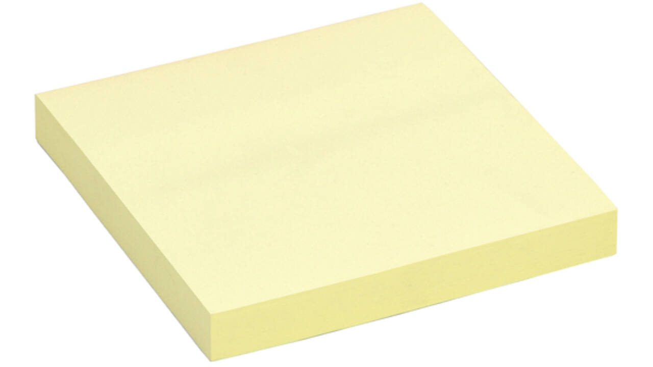 Memoblok Quantore 76x76mm geel