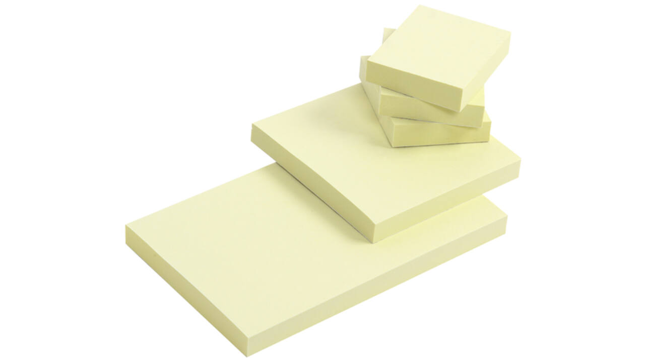 Memoblok Quantore 76x127mm geel