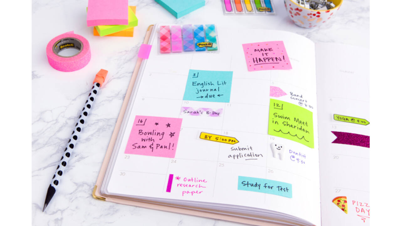 Memoblok Post-it 2028 76x76mm kubus neon kleuren