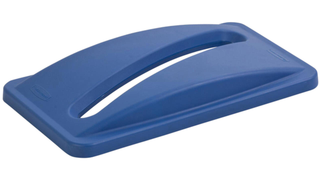 Deksel Rubbermaid Slim Jim Vented inwerpopening voor papier blauw