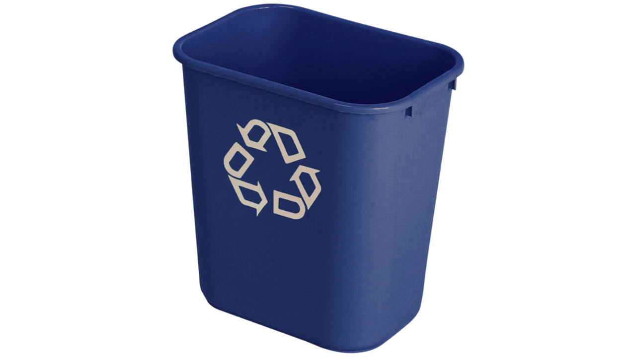Papierbak Rubbermaid recycling medium 26L blauw
