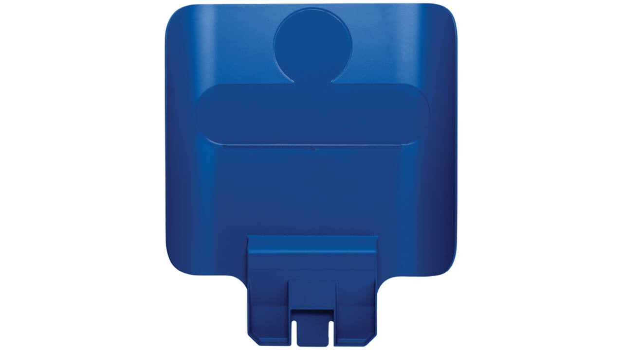 Paneel Rubbermaid Slim Jim Recyclestation voor label blauw