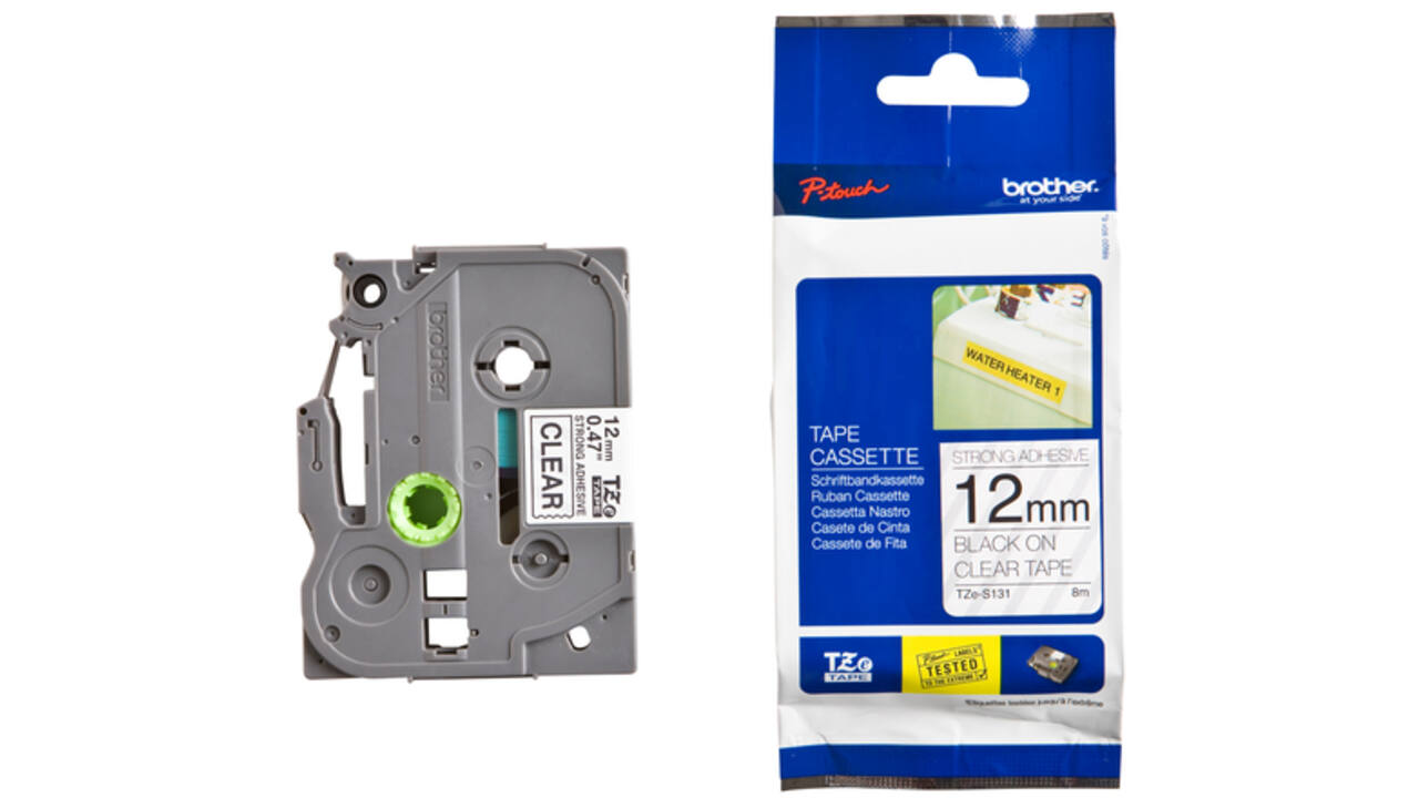 Labeltape Brother P-touch TZE-S231 12mm zwart op wit