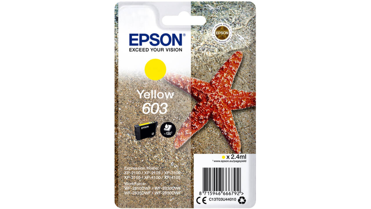 Inktcartridge Epson 603 T03U4 geel
