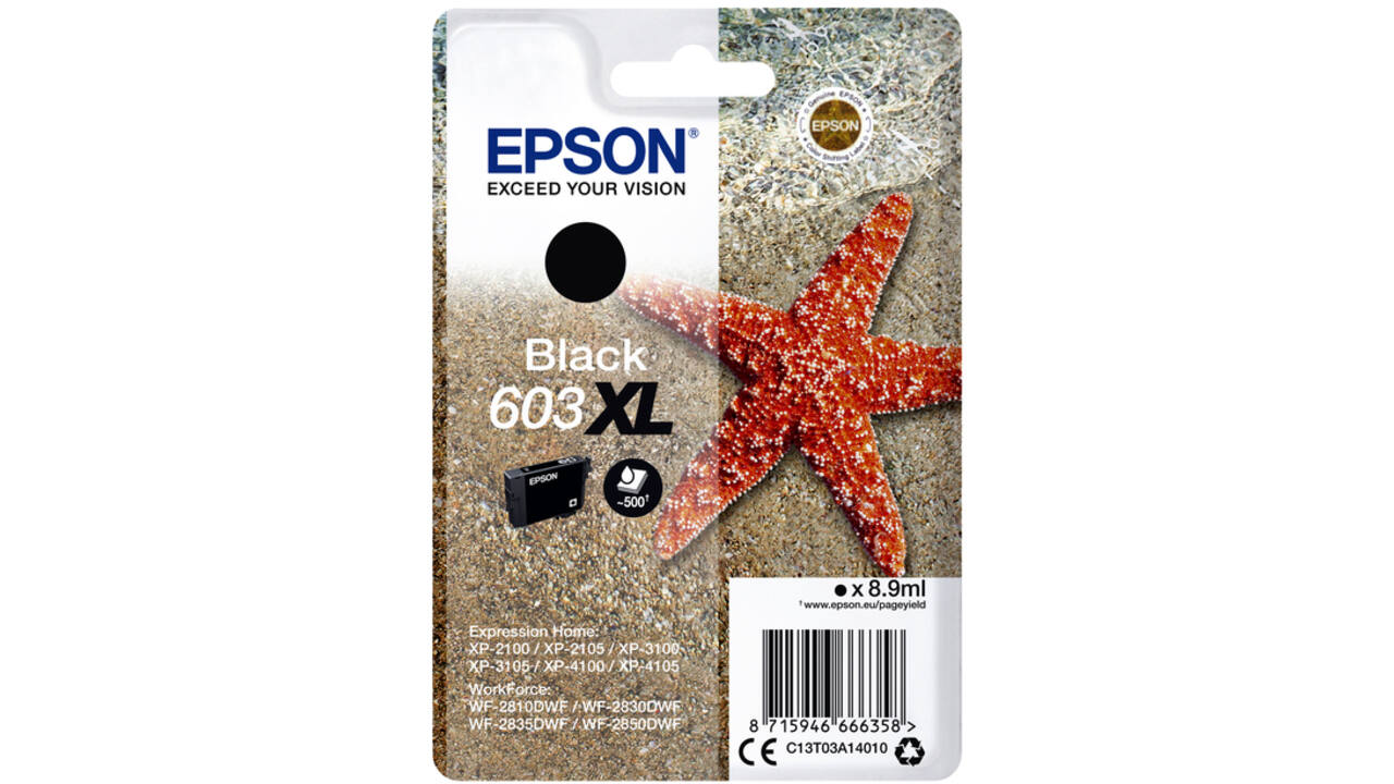 Inktcartridge Epson 603XL T03A1 zwart