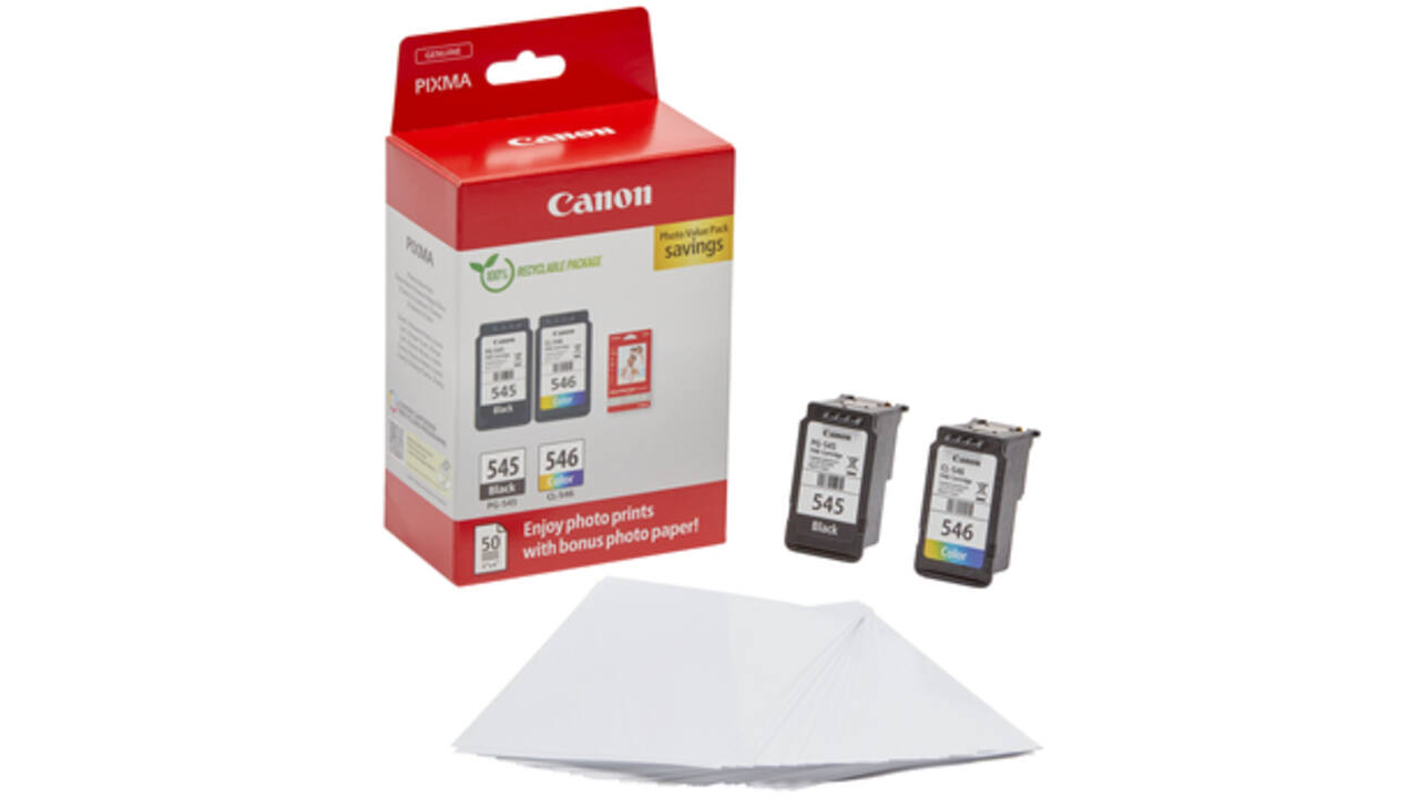 Inktcartridge Canon PG-545 + CL-546 zwart + kleur