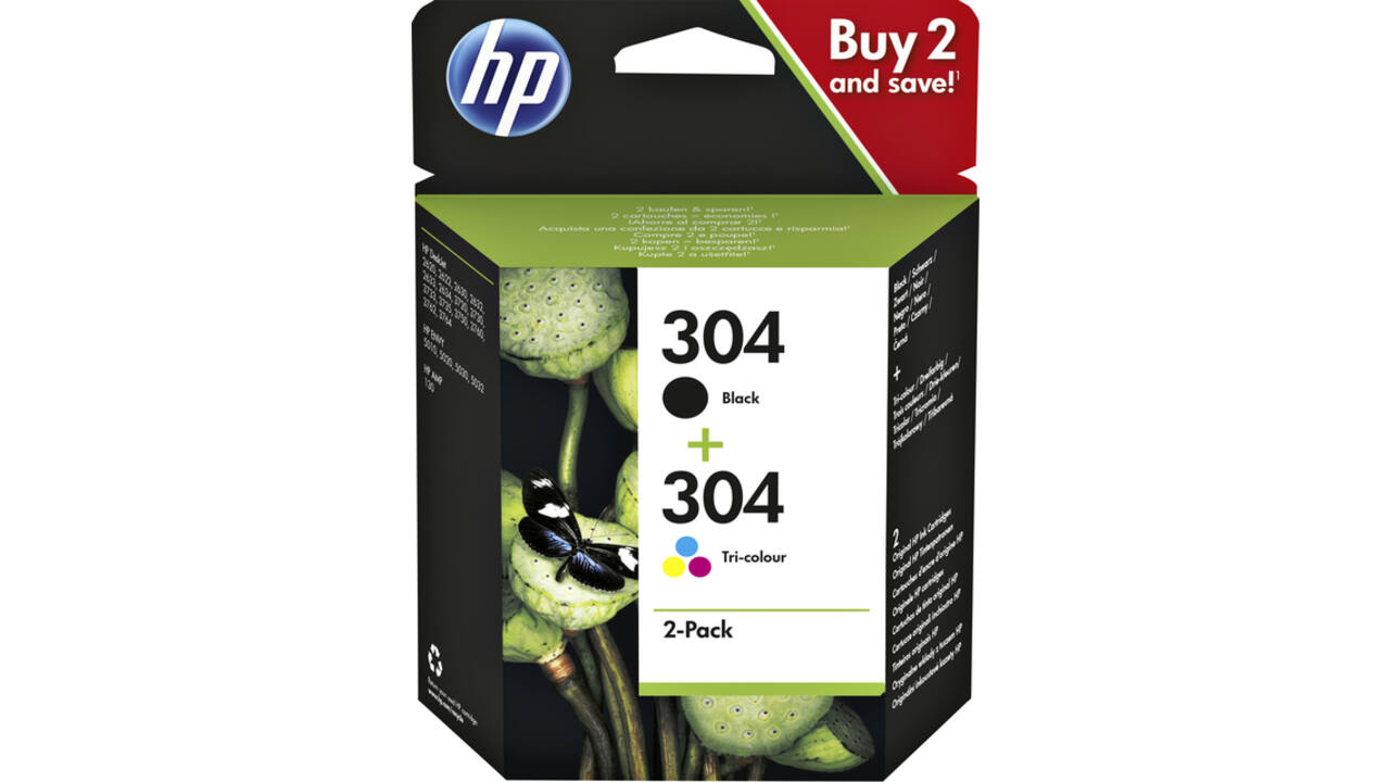 Inktcartridge HP 3JB05AE 304 zwart + kleur