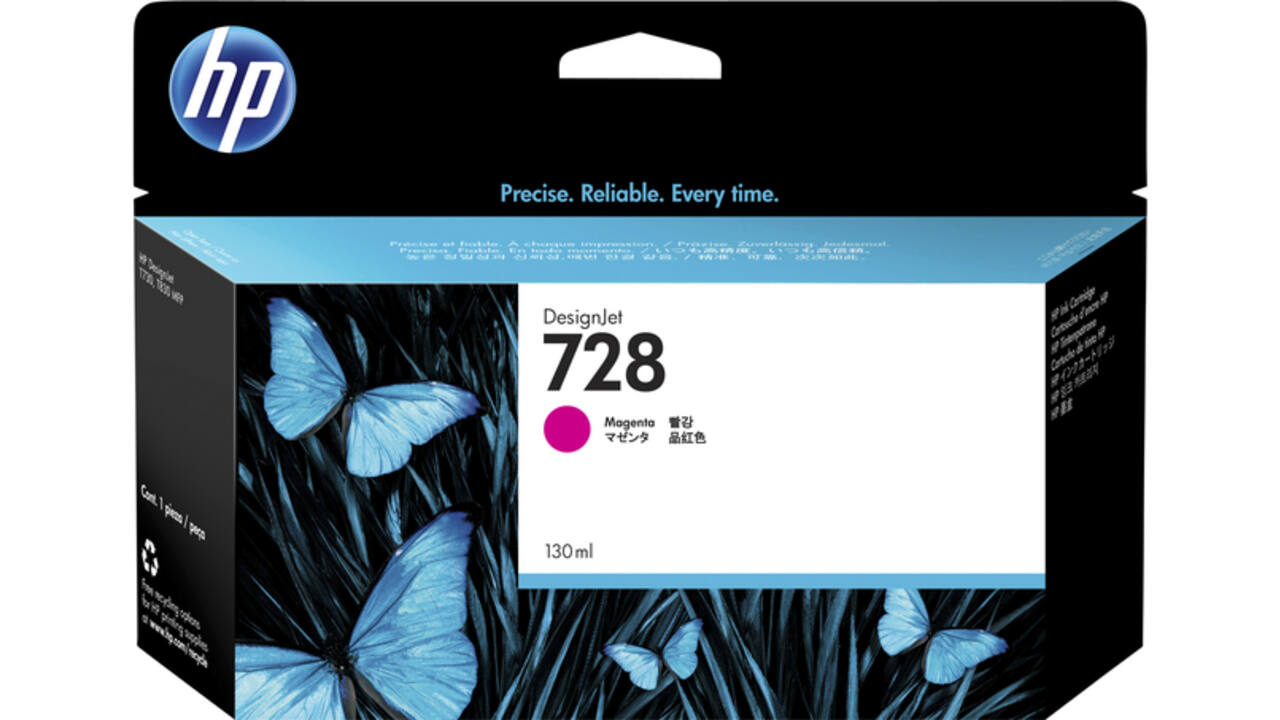 Inktcartridge HP F9J66A 728 rood