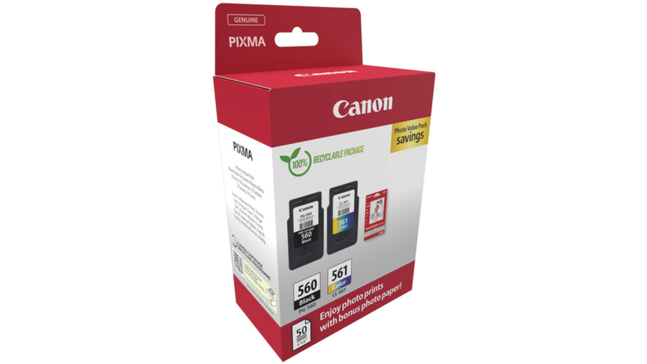 Inktcartridge Canon PG-560 CL-561 zwart + kleur